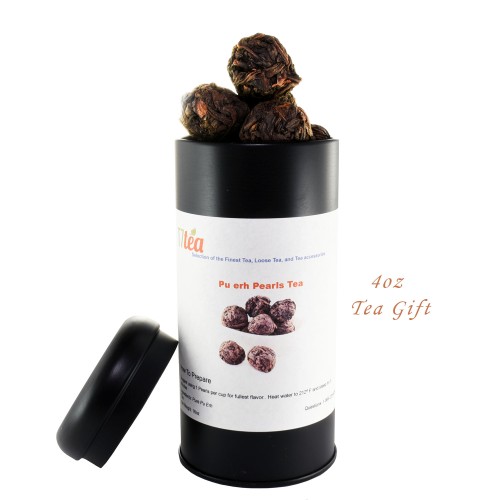 Pu Erh Pearls Tea 4oz - Tea Tin Pu Erh Pearls Tea 4oz - Tea Tin