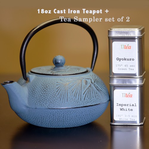 Cast Iron Teapot & Tea Sampler Set