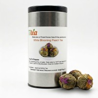 18 Blooming White Peach Tea in Japanese Tea Tin | Tea Gift 18 Blooming White Peach Tea in Japanese Tea Tin | Tea Gift