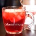 Tapered Glass Mug 15oz Clear- 2pcs set