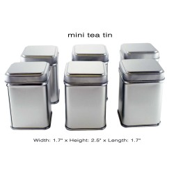 6 pcs Mini Tea Tins with Slip Lid