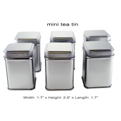 6 pcs Mini Tea Tins with Slip Lid 6 pcs Mini Tea Tins with Slip Lid