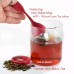Silicone Tea Infuser Leaf with Holder (red)