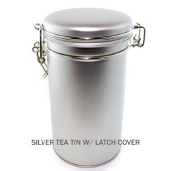 Silver Tea Tin w/ Latch Cover Silver Tea Tin w/ Latch Cover