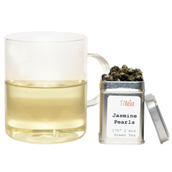 Tempered Glass Mug Set with 1oz Tea Sampler