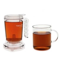 IngenuiTEA Teapot 16oz & Glass Mug Gift set