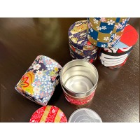 Tea Canister with Washi Paper (Assorted)